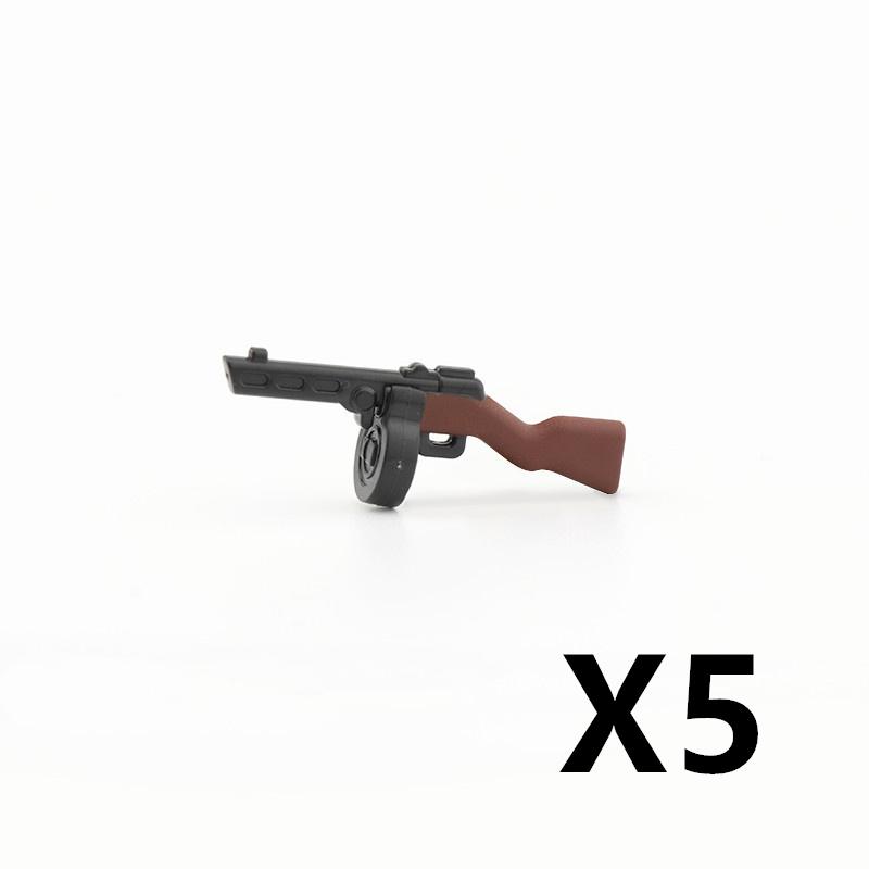5/10 WW2 Soldier Weapons Building Block Two-color Printing Machine Rifle Submachine Sniper Guns Military Accessories Block Bricks C238