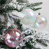 4/5/6cm Colorful Ball Decoration Christmas Tree Hanging Pendant Birthday Party Wedding Transparent Ball Bubble Decor