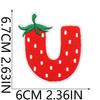 Strawberry English Letter Embroidery Cloth Sticker Bag Decoration 26 English Text Patch Stickers Heat Transfer Computer Embroidery Label