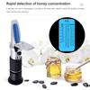 3 In 1 Honey Refractometer Brix 58~90% Hand Held ATC for Honey Moisture Brix and Baume Tester for Honey Moisture Brix and Baume