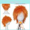 Bright Bleach Kurosaki Ichigo Wig Cosplay Hairpiece Adult Party Prop