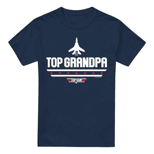 Top Gun Mens Top Grandpa Fathers Day T-Shirt