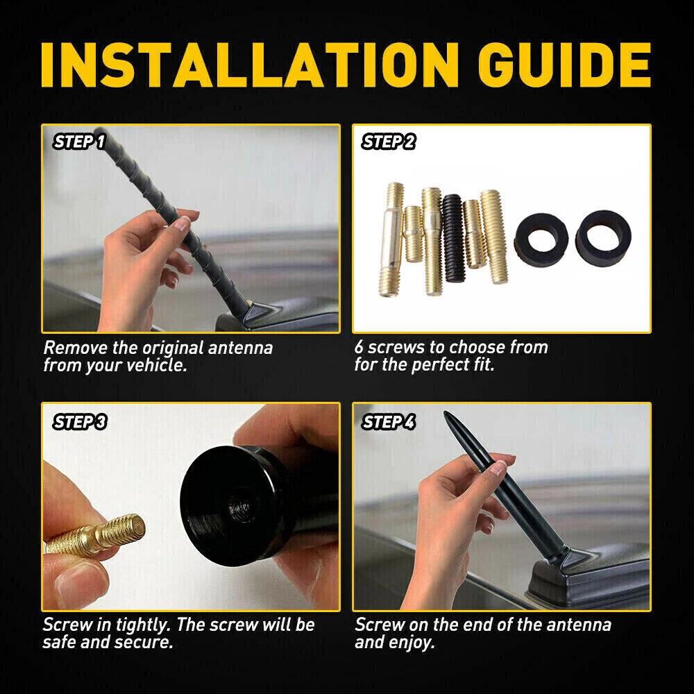CNC BULLET ANTENNA 50 CAL for CHEVROLET SILVERADO 1500/2500/3500/GMC SIERRA 1PC