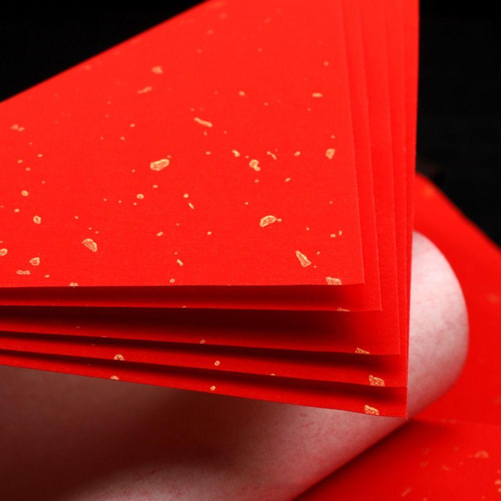 5Sets Thickening Red Xuan Paper No Smudging Chinese Red Rice Paper  Handwritten Couplets