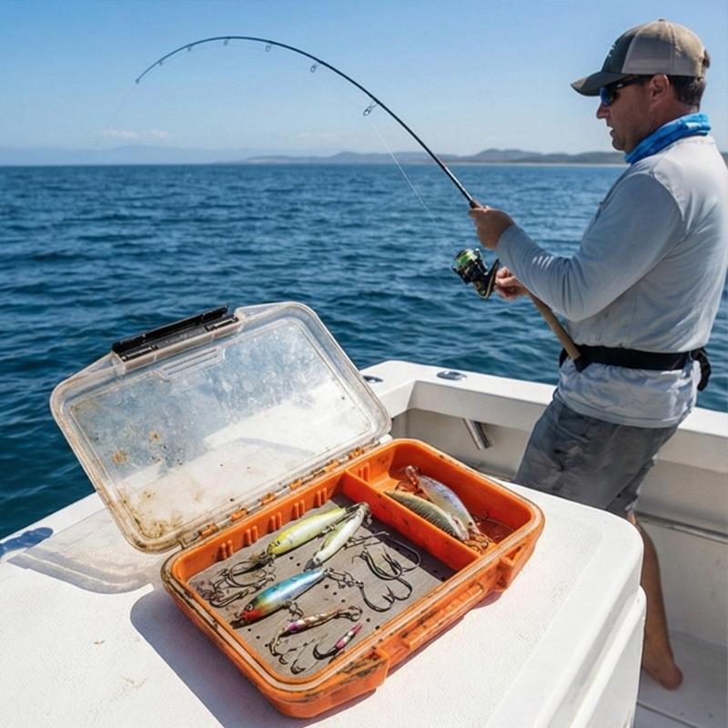 Waterproof Plastic Pockets Fly Fishing Box Portable Fishing Tackle Box Light Weight Fishing Tackle Hook Box Enduring