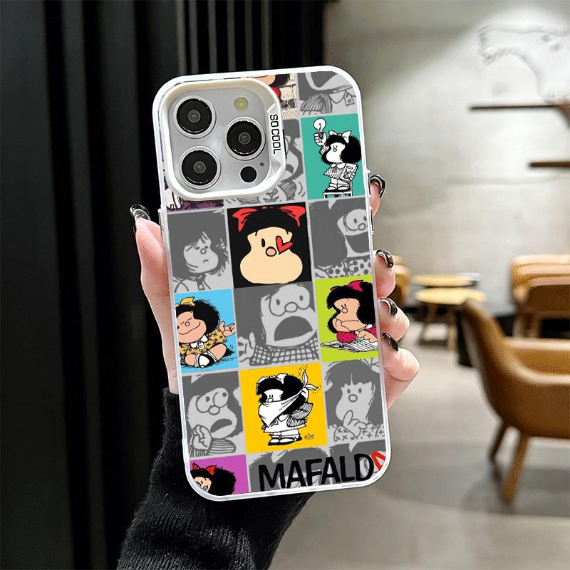 Mafalda Cartoon Cute Shockproof Phone Case for iPhone 17 Air 16 16E 15 Pro Max 14 Plus 13 Mini 12 Back Cover Anti Fall Fundas