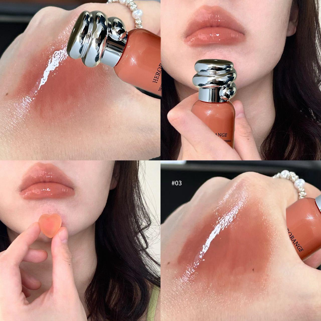 

HERORANGE Mirror Radiance Lip Glaze: Moisturizing, Non-Sticky, Long-Lasting, Fresh, Natural Color for Younger-Looking Lips. 2g