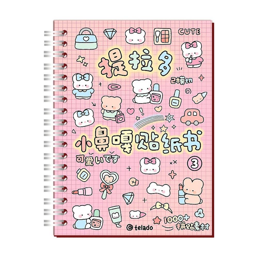 16Sheets Cute Kpop Decorative Sticker Book 1000+ DIY Material PET Scrapbooking Stickers Cartoon Washi Paper Journal