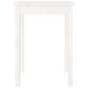 VidaXL Table à manger Blanc 55x55x75 cm Bois massif de pin 814255