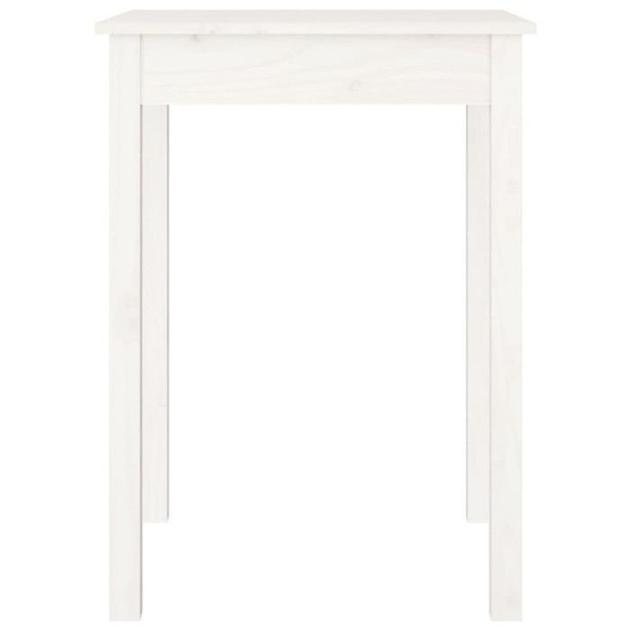 VidaXL Table à manger Blanc 55x55x75 cm Bois massif de pin 814255