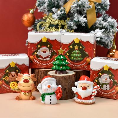 Weihnachtsdekorationen Harz Miniaturfiguren Mini Weihnachtsmann Schneemann Weihnachtsbaum Für Weihnachts-Geschenktüten-Füller Partygeschenke