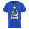 CCCP Russian T Shirts Men USSR Soviet Union Man Short Sleeve Tshirt Moscow Mens Tees Brand O Neck Tops Clothing Shirt