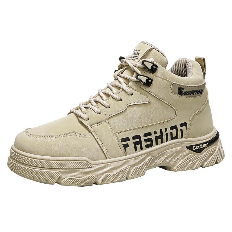 Fashion 2025 Luxury Men Shoes Male Waterproof Boots High Top Sneakers Combat Ankle Boots for Men Outdoor Light Casual Leather Shoes