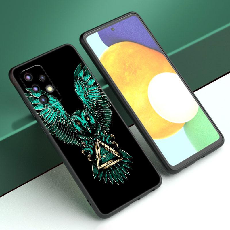 Lovely Animal Owl Phone Case For Samsung A13 A22 A24 A32 A23 A25 A34 A35 A52S A53 A54 A55 A73 5G A12 A14 A15 A31 A33 A50 A51 A72
