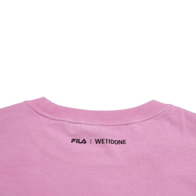 Fila × WE11DONE Alla Moda Minimalista Classico Casual Versatile Comodo Vestibilità Larga Girocollo Manica Corta T-Shirt Top Unisex F11U626106F-PK