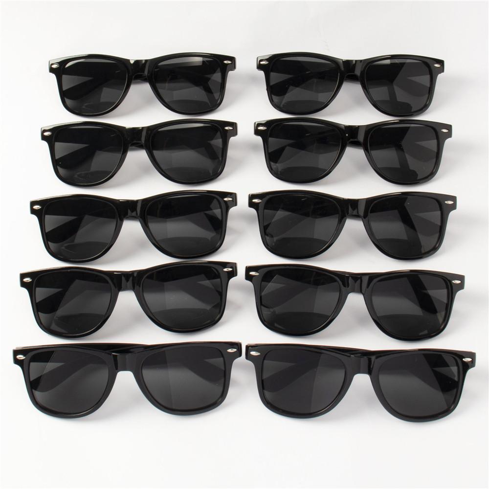 

10 шт. Классические черные квадратные модные очки с болтовым декором для вечеринки, фотографии, свадьбы, дня рождения, выпускного, походов