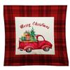 Red Plaid Elk Deep Forest Christmas Pillow Cover Home Sofa Cushion Cover