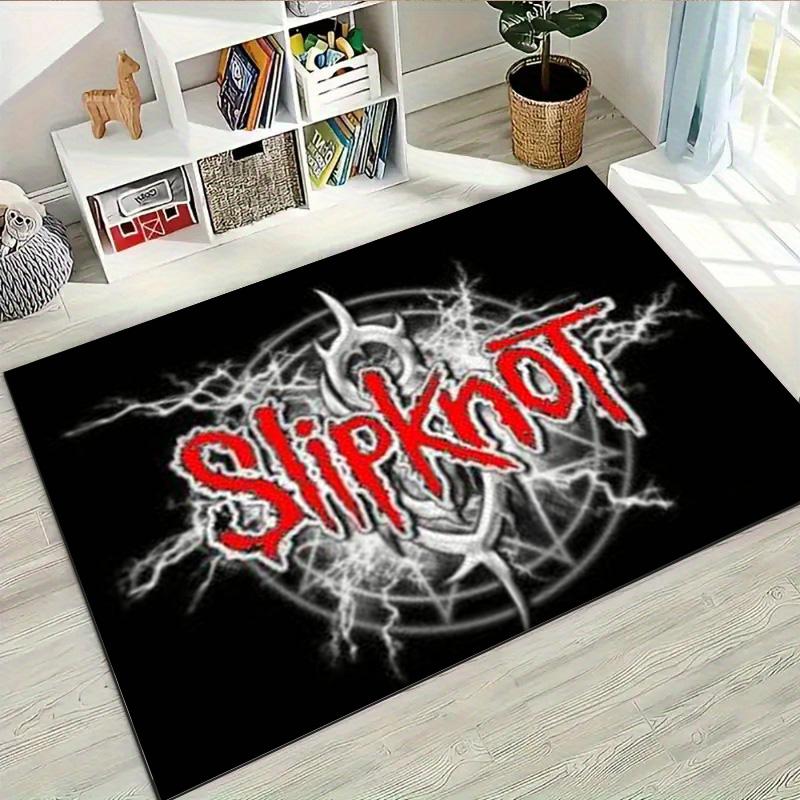 Slipknot Masked Band Members Group Area Rug Non Slip Mat, Rock Portrait Carpet for Heavy Metal Fan Home Decor