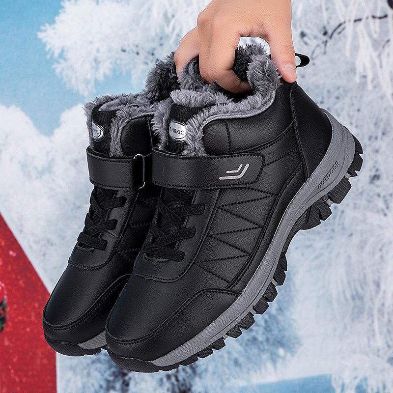Large Size 48 Elderly Non-Slip Cotton Snow Shoes: Velvet-Lined Walking Shoes for Men and Women