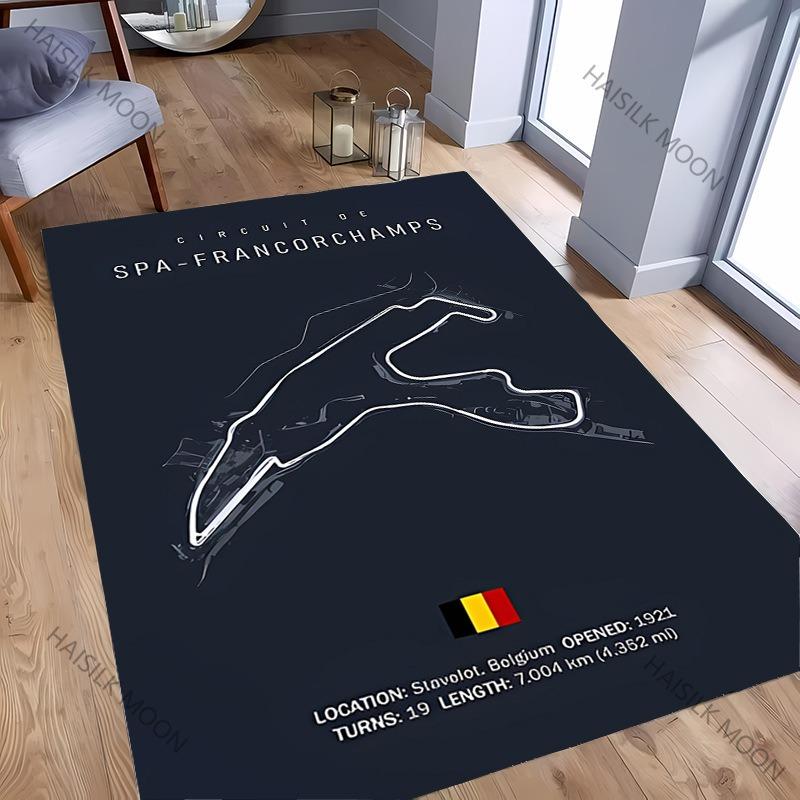 Race Track Circuit Design Carpet Mat Rug - Bahrain Monaco Nürburgring Motorsport Home Decoration Bedroom Decor Home Carpet