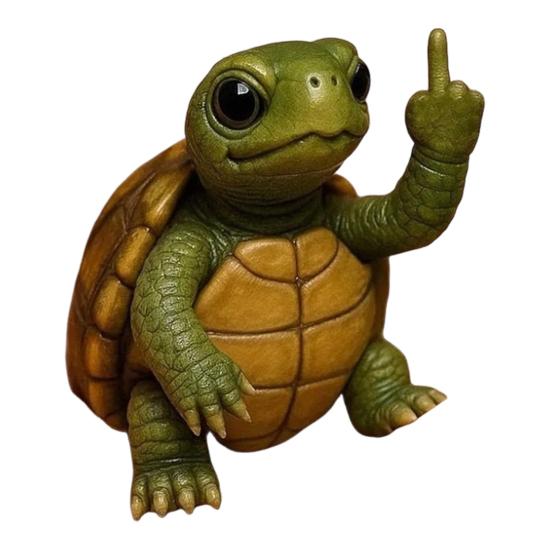 Middle Finger Animal Statue Cartoon Dog Cat Elephant Mouse Highland Cow Frog Turtle Hedgehog Figurine Resin Sculpture Desktop Decoration Ornament