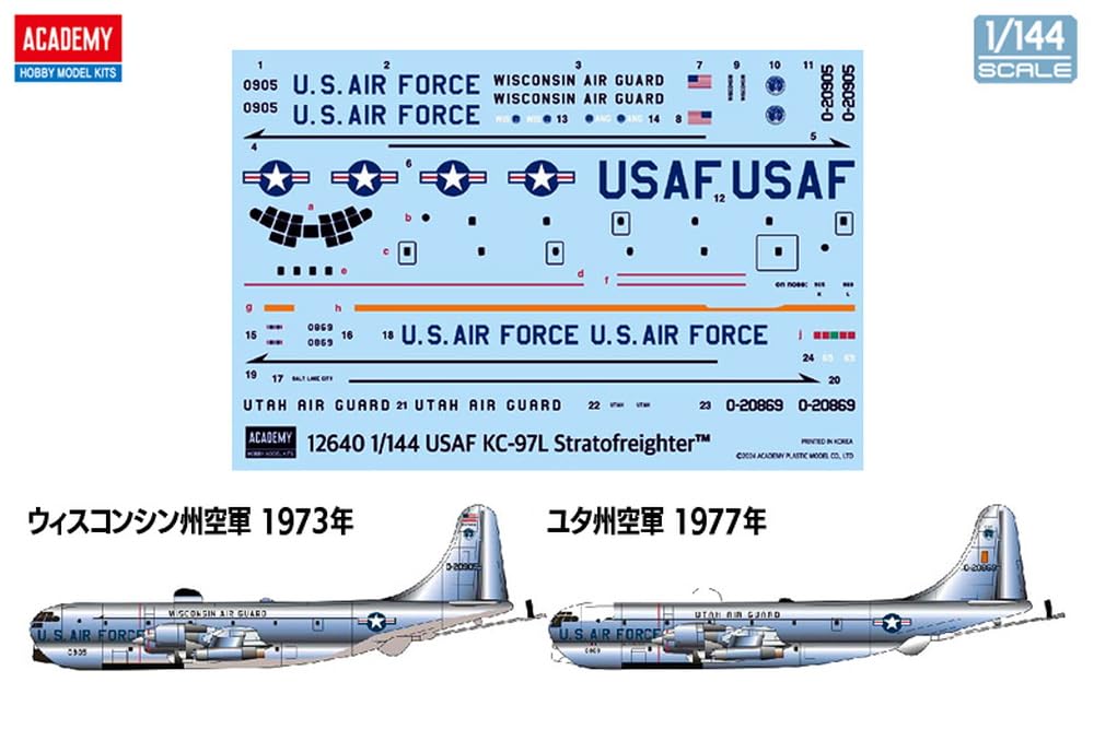 Academy 1/144 scale American KC-97L Stratofreighter plastic model kit 12640