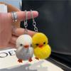 Mini Yellow Duck Plush Fur Keychain Doll - Cute Backpack Charm Gift