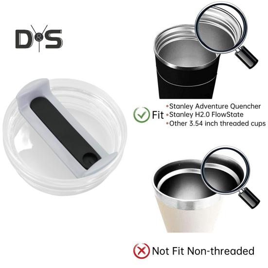 40-oz-Becher, Klappdeckel mit Strohhalm, auslaufsicher, spritzwassergeschützt, auslaufsicherer Becherdeckel, wiederverwendbare Abdeckung, BPA-frei, spülmaschinenfest, universeller Becherdeckel