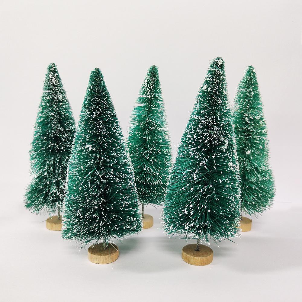5 Stück Weihnachtsbaumschmuck Set Weihnachten Kunstschnee Landschaft Baum Weihnachts Tischdekorationen für Weihnachten 2023