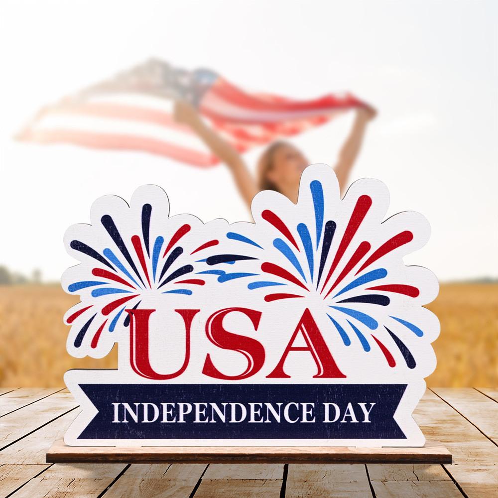 

Charming Wooden Independence Day Decor Piece For Festive Home Decoration Ideas USA Wooden Piece