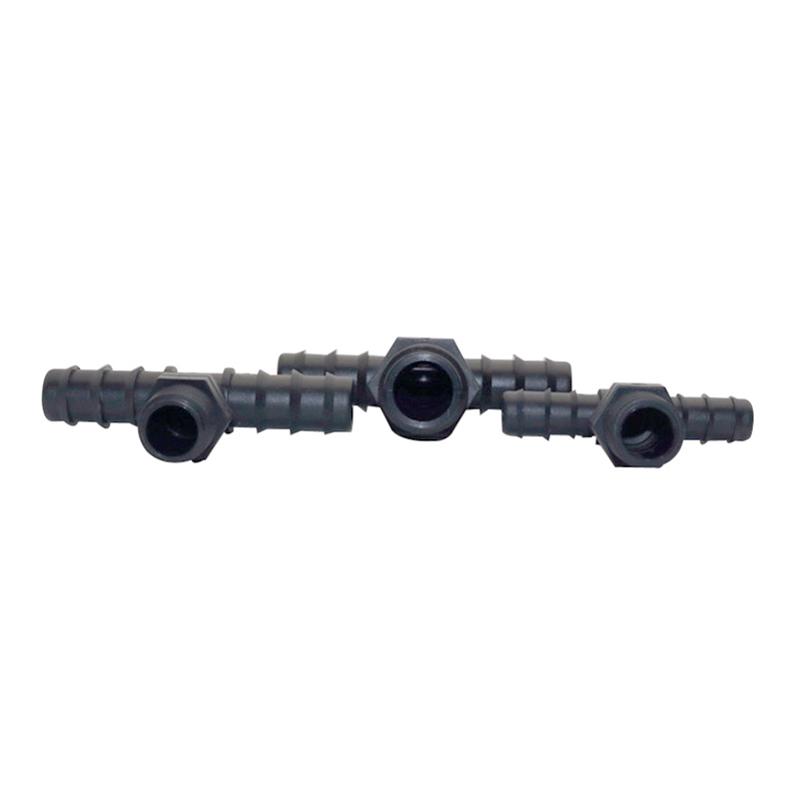 Hose Barbed Tee Connectors with Threaded Agriculture Irrigation Connections To DN16 DN20 Garden Hose Splitter 5 Pcs
