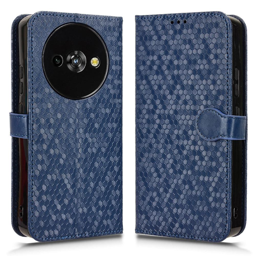 For Oukitel C59 Pro/C59 Wallet Case Dot Pattern Imprint PU Leather Phone Cover with Wrist Strap
