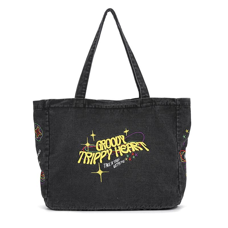 New Fashion Denim Bag Ladies Casual Shoulder Bag Large Capacity Versatile Tote Bag