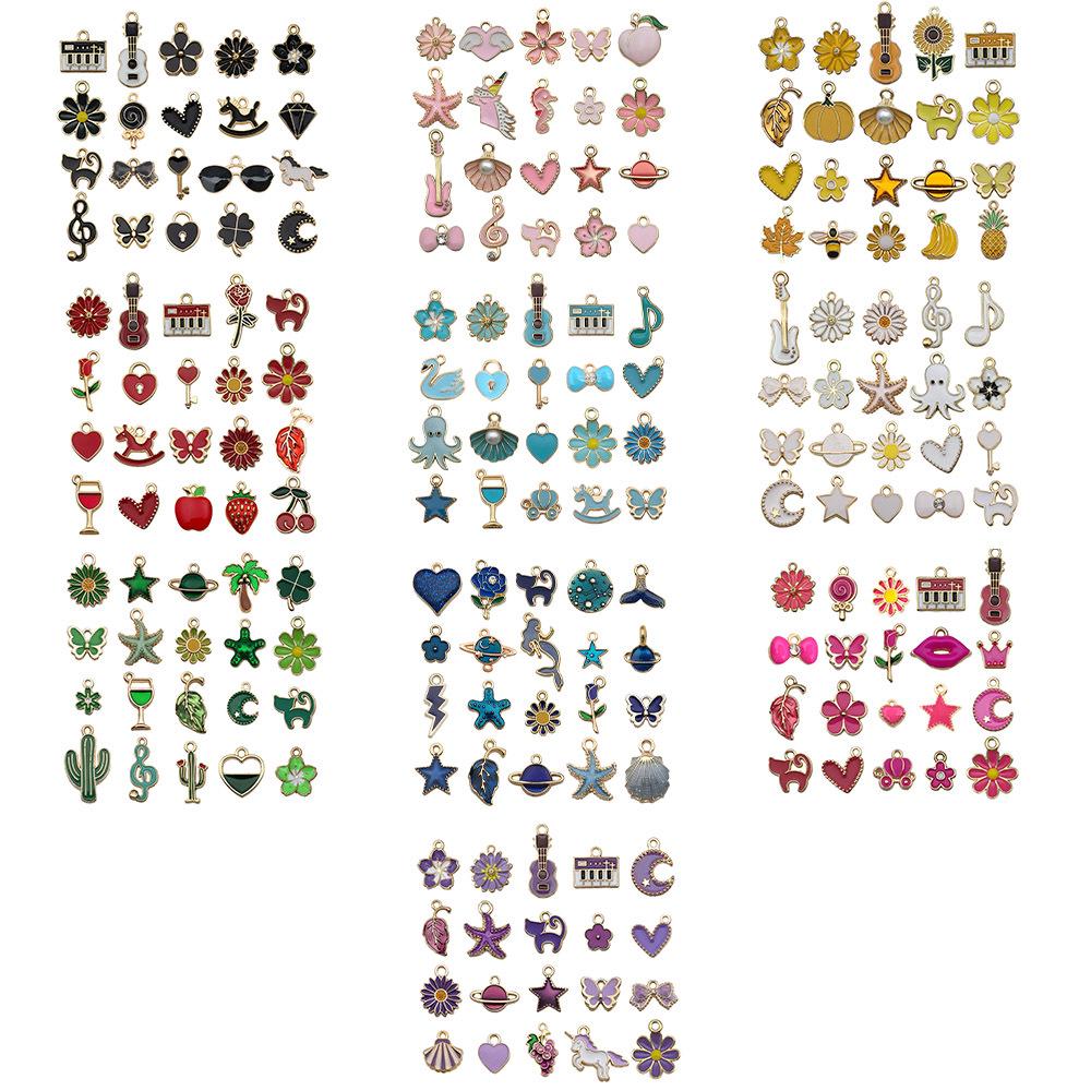 

Набор бижутерии из сплава, 200 штук: Шармы из 10 цветов с капельной эмалью для браслетов, серег, брелоков и подвесок своими руками