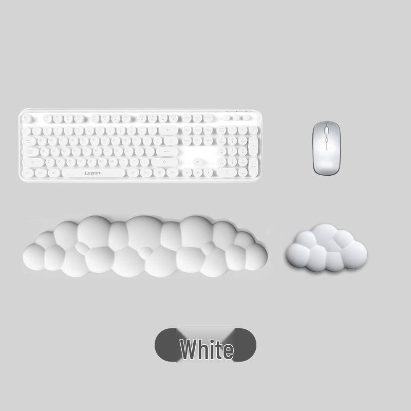 Cross-Border Cloud Memory Foam Keyboard Wrist Rest - Large Non-Slip Desktop Support
