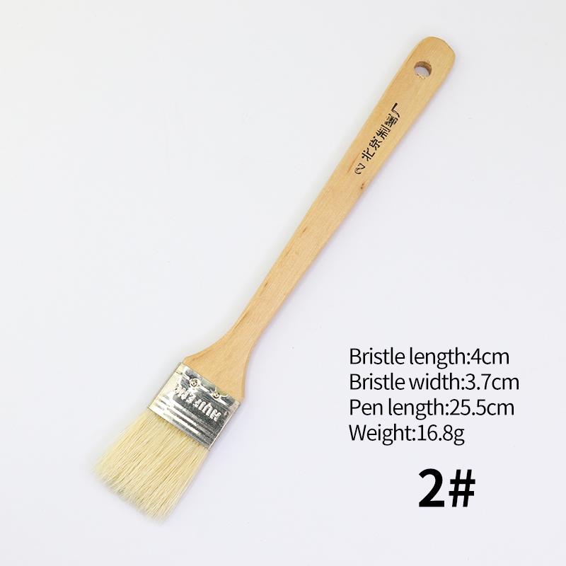 1Pc Wooden Handle Paint Brush Acrylic Watercolor Gouache Wall Oil Drawing Artist Student Painting Art Supplies