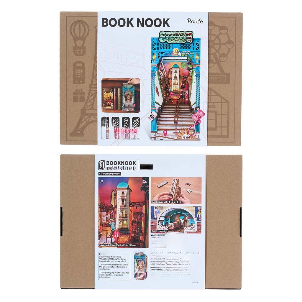 ROBOTIME Rolife 3D puzzle Street Scene DIY Book Nook TGB13