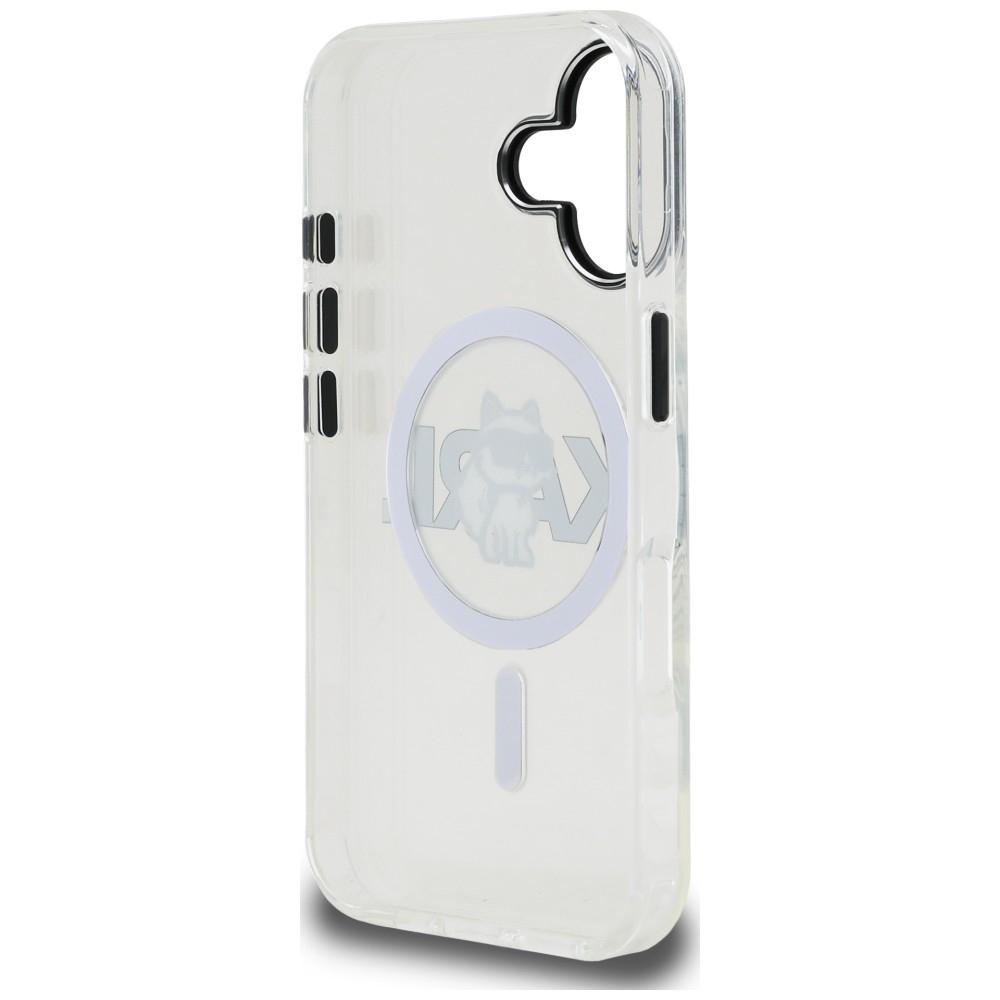 Karl Lagerfeld IML Choupette Sketch Logo MagSafe Case for iPhone 16 Clear