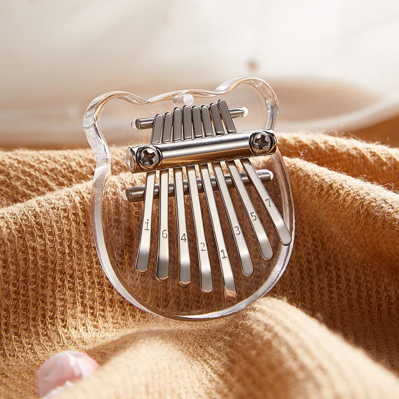 8 Key Mini Kalimba Thumb Piano Portable Finger Piano Musical Instrument Gift for Adults and Children Ideal Music Gift