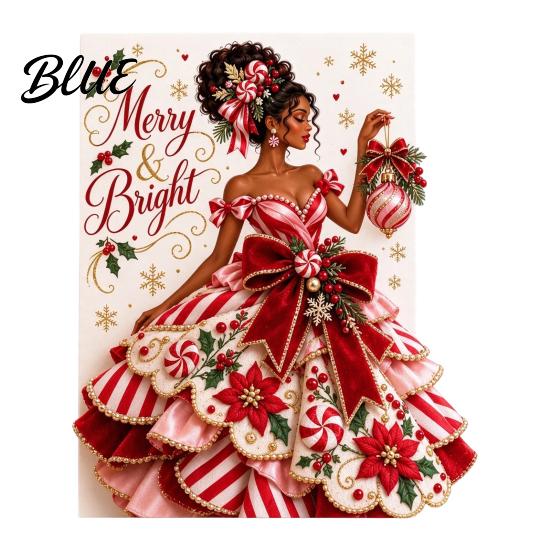 Elegant Angel Art Greeting Cards 3D Christmas Card Pop Up Holiday Blessing Poinsettia Three Dimensional Keepsake Snowflake Dress Seasonal Lady Xmas