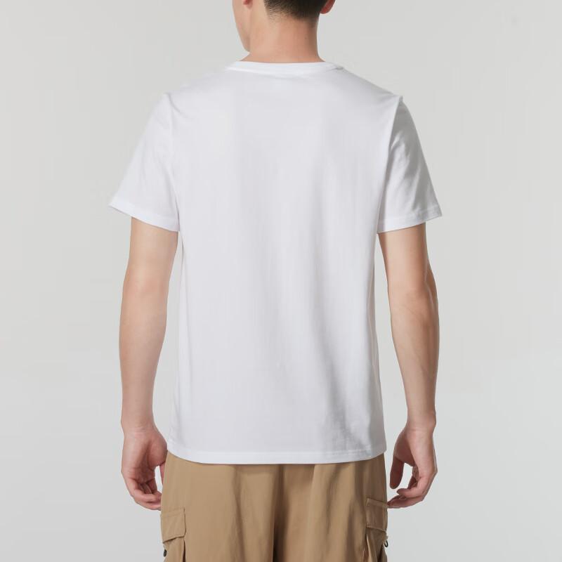Puma Camisola Confortável Respirável com Estampa de Logotipo Casual Manga Curta Camiseta Masculina Tops Branco 621980-83