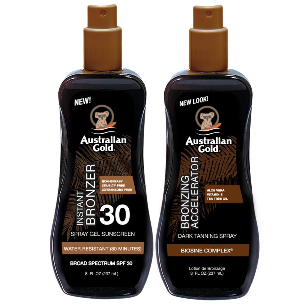 Australian Gold Spray Bronzer SPF30 + Tanning Gel Accelerator