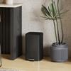 20L Modern Boxy Metal Home Kitchen Bin - Black