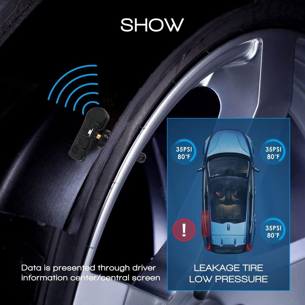 MOCA 4pcs Tpms 315Mhz Tire Pressure Sensor for 2006-2016 Cadillac Chevrolet GMC Saturn Pontiac Express Escalade Acadia Sierra