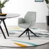Aura SWIVEL CHAIR light gray UPHOLSTERED wooden legs