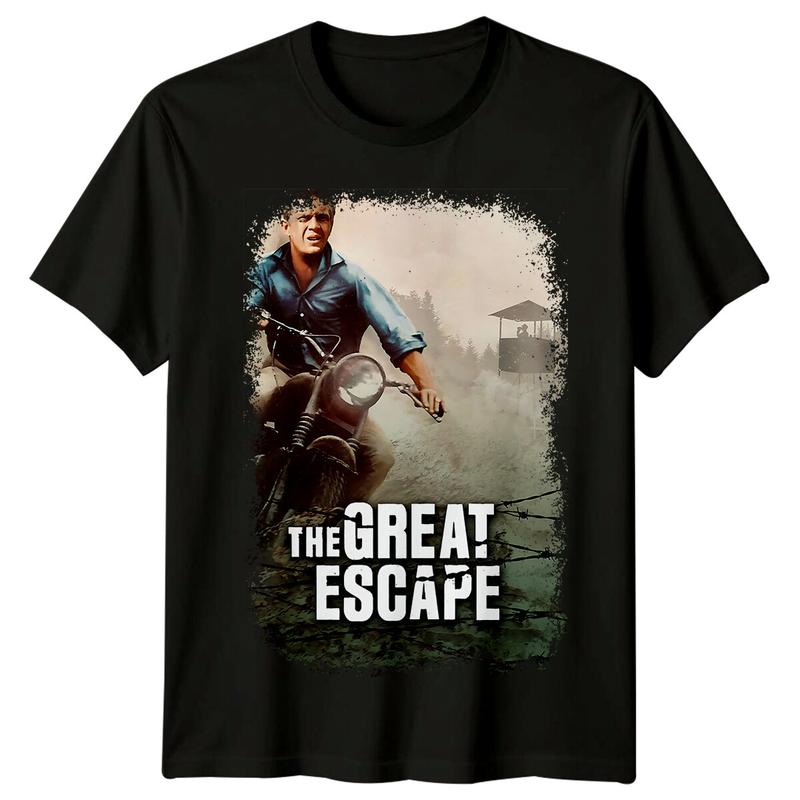 The Great Escape (1963) Movie Poster Inspired Unisex T-Shirt Retro 60s Tee Unisex