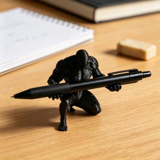 3D Printed Batman Pen Holder, PLA Desk Organizer for Pencils Markers, Superhero Decor for Office Home, Unique Gift for Comic & Movie Fans