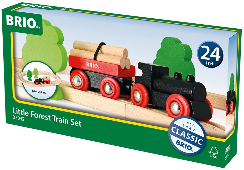 BRIO Little Forest Basic Rail Set [18 Pieces] for Ages 2 and Up (Wooden Train Toy with Rails) 33042
