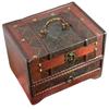 Intricate Carved Retro Distressed Storage Box Creative Dressing Box Wooden Treasure Box  Rings
