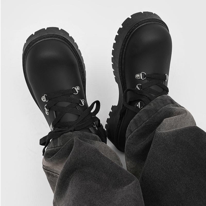 Fashion Shoes for Men British Style Thick Sole Casual Derby Shoes High Quality Fashion Comfor Versatile Man Leather Shoes Zapatos Hombre